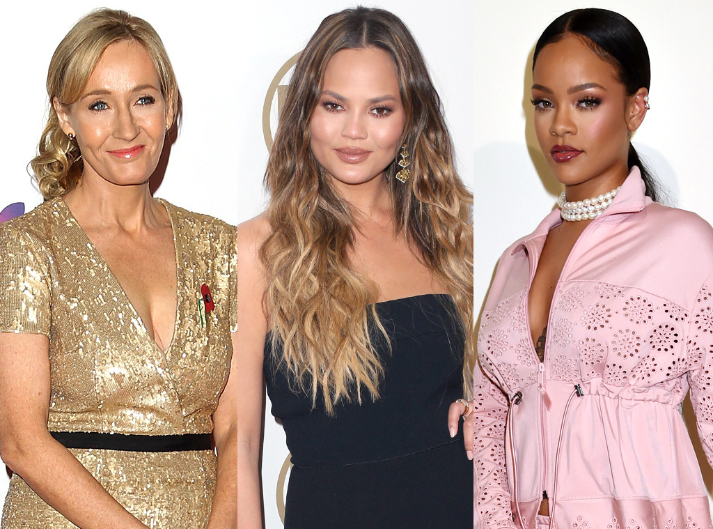 Chrissy Teigen, Rihanna, J.K. Rowling Chrissy Teigen, Rihanna, J.K. Rowling